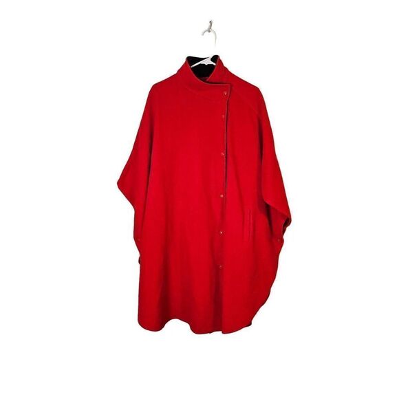 SELVY & CO red wool cape/cloak. One Size. - Picture 1 of 8